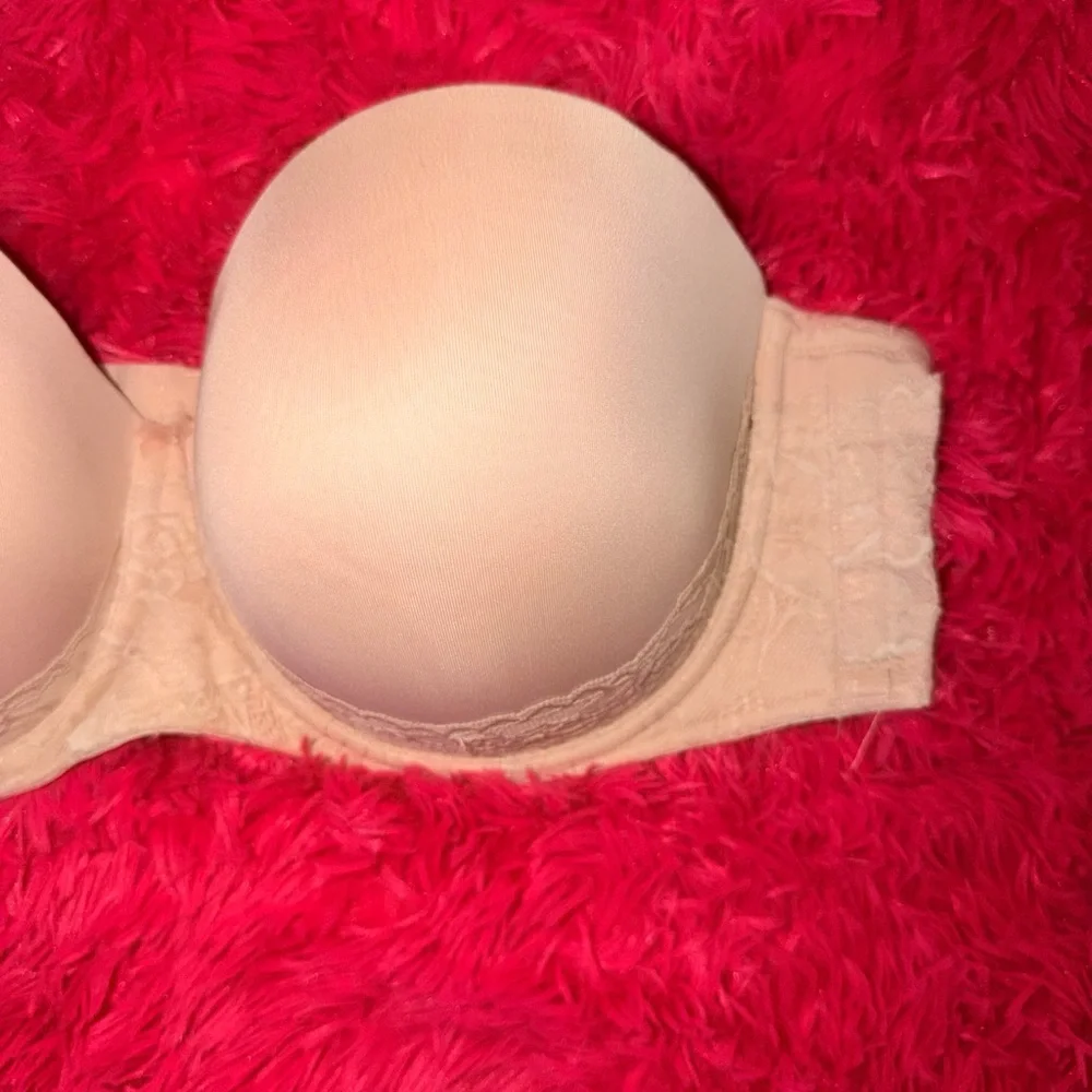 Torrid Push Up Strapless Beige Bra With Lace-
Size 46D - Picture 4 of 11